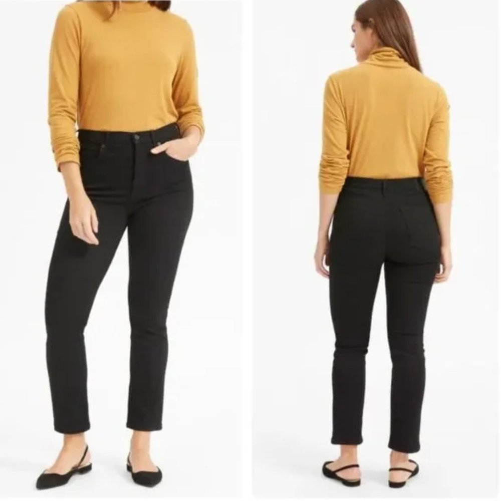 The Authentic Stretch High-Rise Cigarette Jean Ankle Black 25